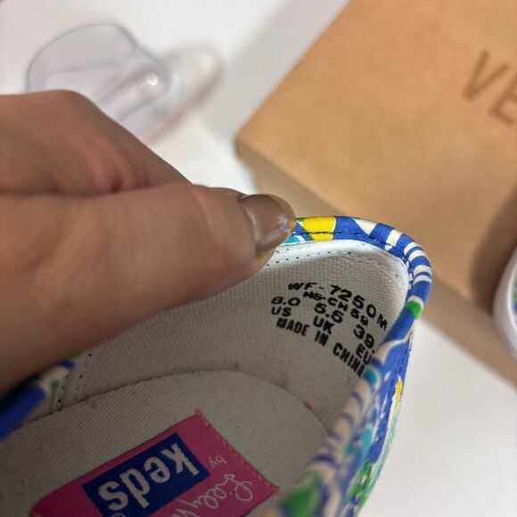 Lilly Pulitzer for Ked lace up sneakers size 8 floral tropical print - Picture 10 of 12